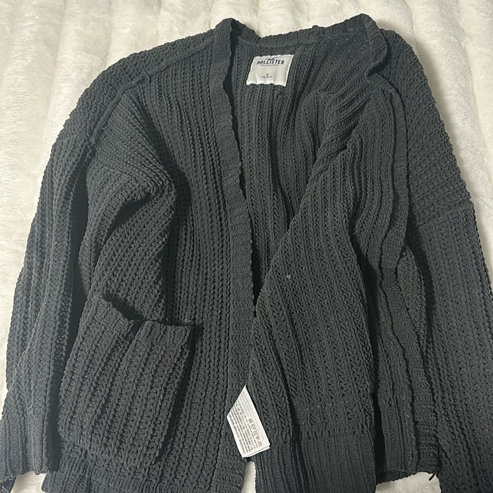 Hollister Dark Grey Chenille Cardigan